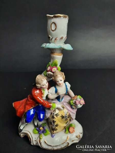 Romantic ludwigsburg porcelain figure - candle holder? /423/