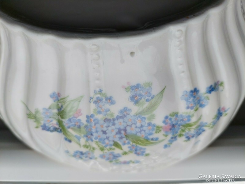 Zsolnay forget-me-not scone bowl-25 cm. Diameter peasant bowl can be picked up in Budapest!