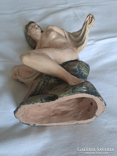 Antique ceramic nude statue