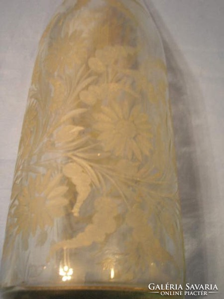 U14 Egy havi munkával készített Antik Dísz üveg ritkaság egész teli művészi csiszolással
