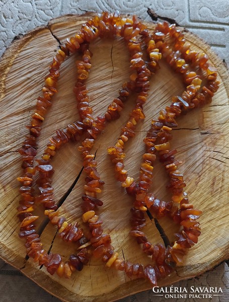 Long natural amber necklace