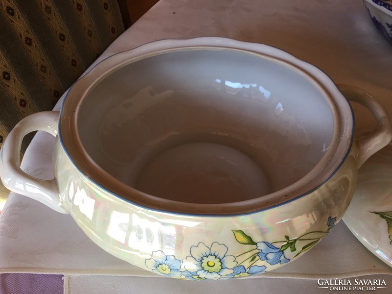 Soup bowl, eosin porcelain,