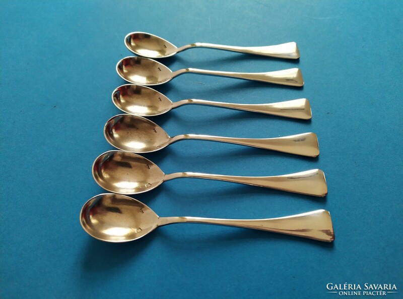 Silver soft-boiled egg eating spoon 6 pieces