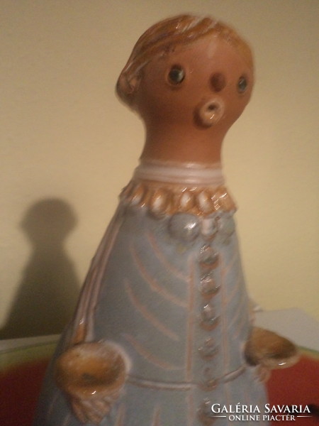 Little pink ilona ceramic girl, candle holder