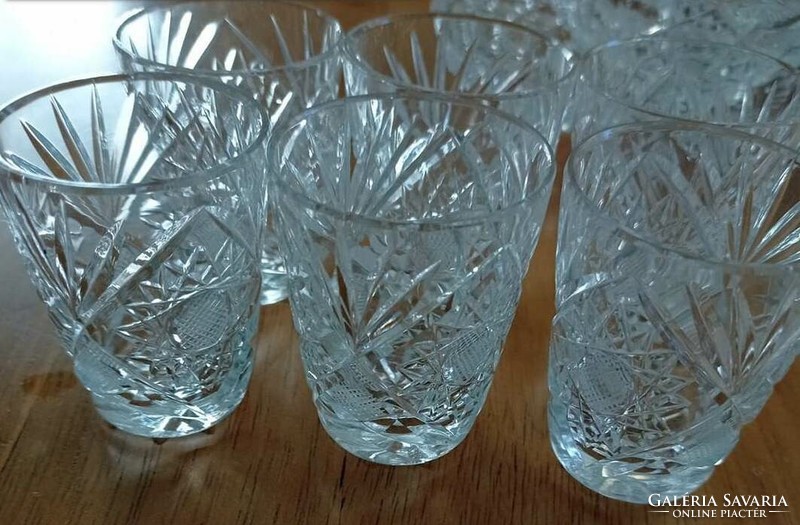 Crystal liqueur glasses