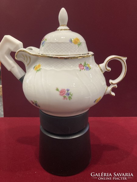 Raven porcelain scattered flower pattern coffee maker