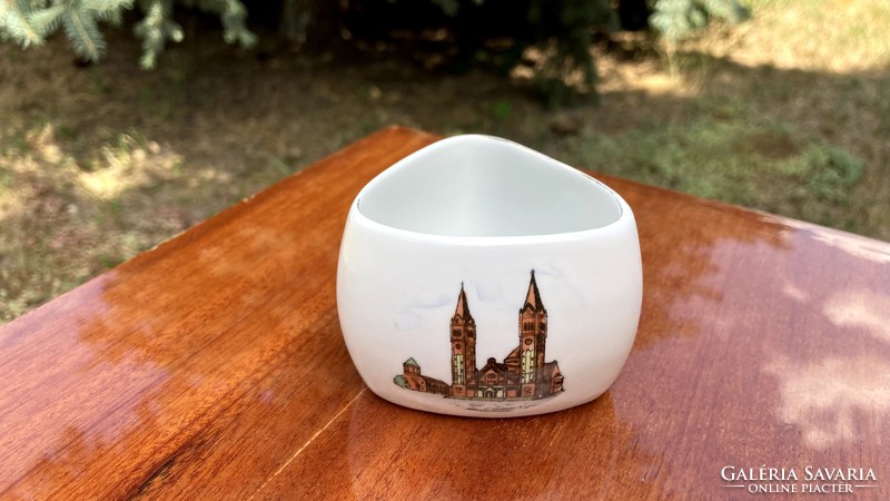 Aquincum porcelán Szeged cigaretta kínáló szuvenír kis tartó tál