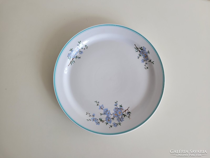 Retro large size 30 cm forget-me-not pattern old Hólloháza porcelain bowl tray