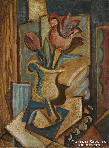 Antonin Procházka - Csendélet tulipánnal - reprint