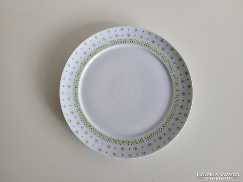 Retro large 28 cm old lowland porcelain parsley pattern round bowl tray