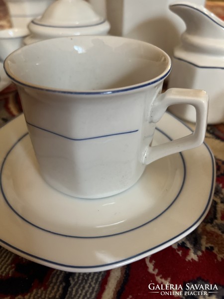 Schönbrunni porcelán teás/kávéskészlet, 6 személyes, vitrinállapotban