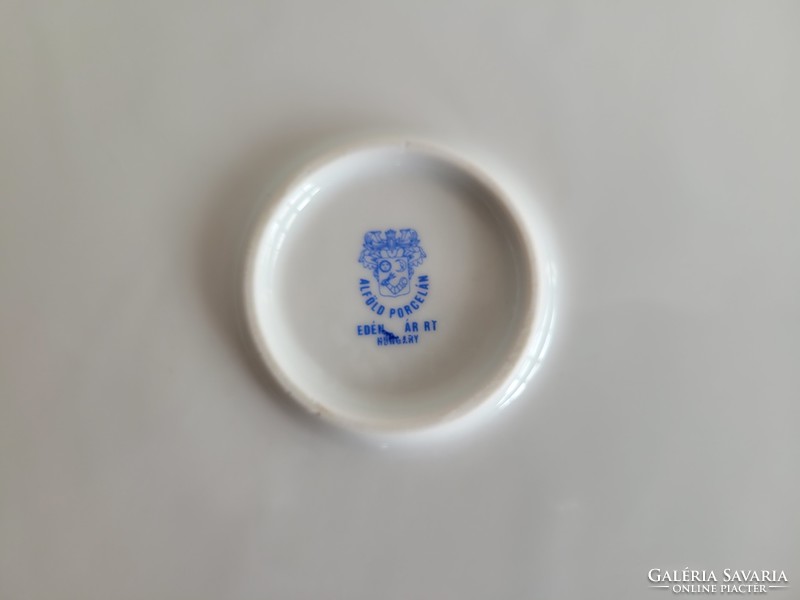 Retro nagy 28 cm es régi Alföld porcelán petrezselyem mintás kerek tál tálca
