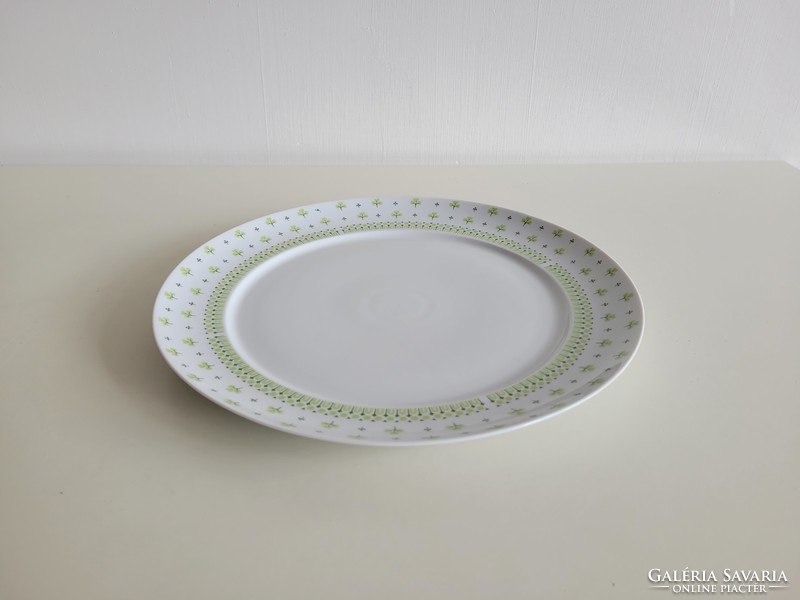 Retro large 28 cm old lowland porcelain parsley pattern round bowl tray
