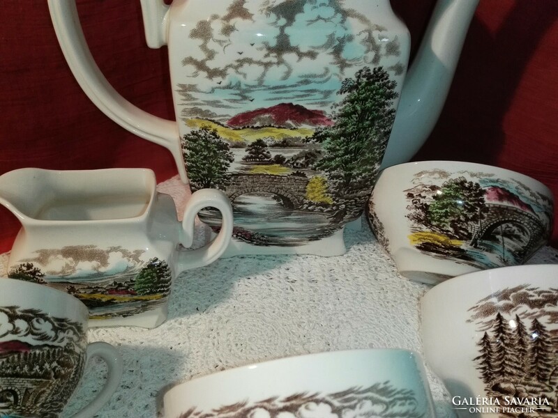 Csodás, angol teás készlet....kézzel dekorált