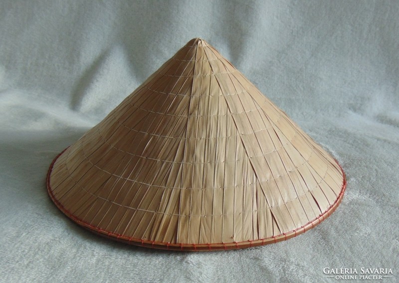 Eredeti vietnámi tradicionális bambusz kúp kalap kicsi gyerek méret