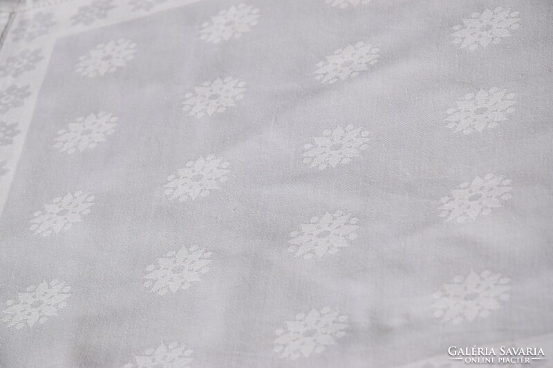 Old antique art deco damask napkin set tea towel ice flower pattern azure 3 pcs 52 x 50