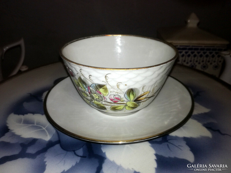 Antique  porcelain  large tea cup + saucer