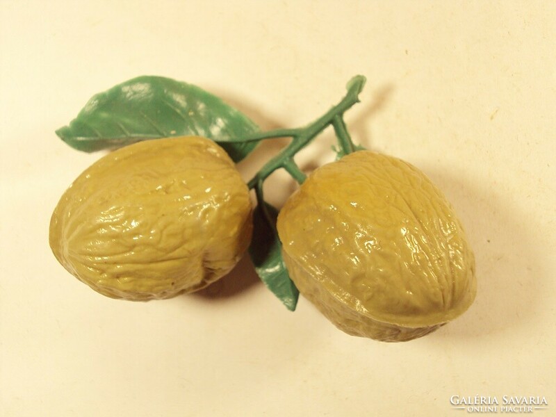 Retro old plastic nut fruit ornament - circa 1970s