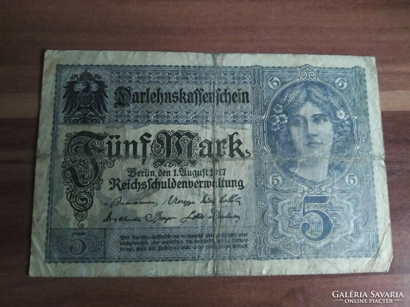 5 Márka, Fünf Mark, 1917-es kiadás