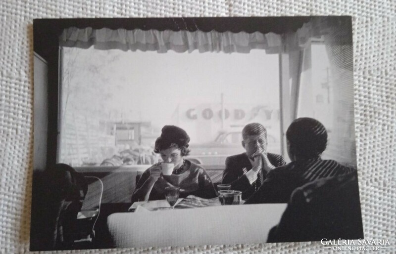 Postcard of John F. Kennedy 1959 Oregon in coffee shop