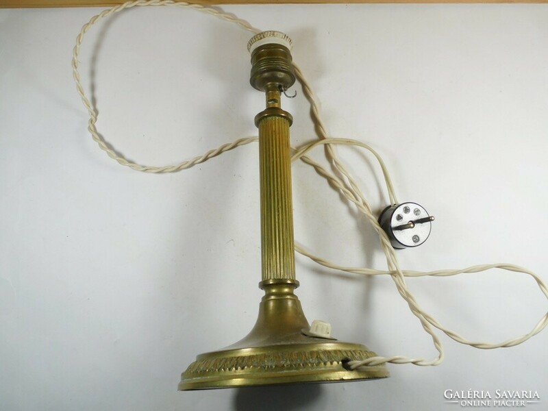 Régi antik díszes réz lámpa asztali álló lámpa