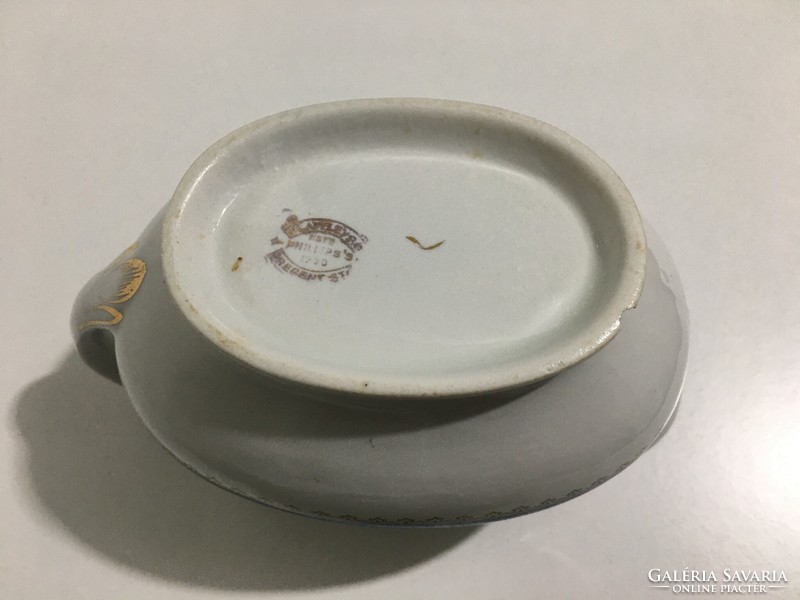 Nice old porcelain sauce serving bowl with a beautiful golden rim