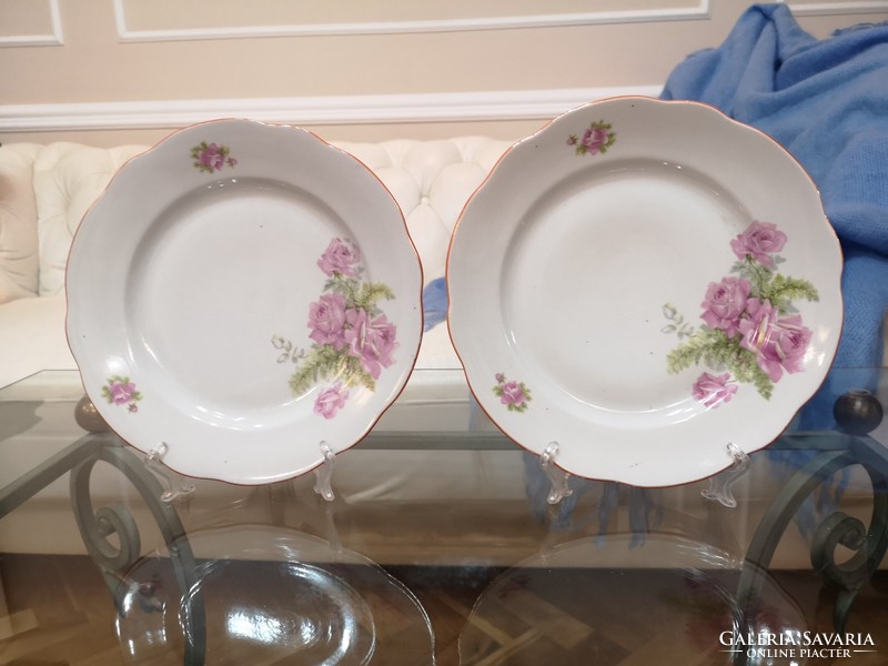 Antik, Zsolnay, régi rózsás tányérok