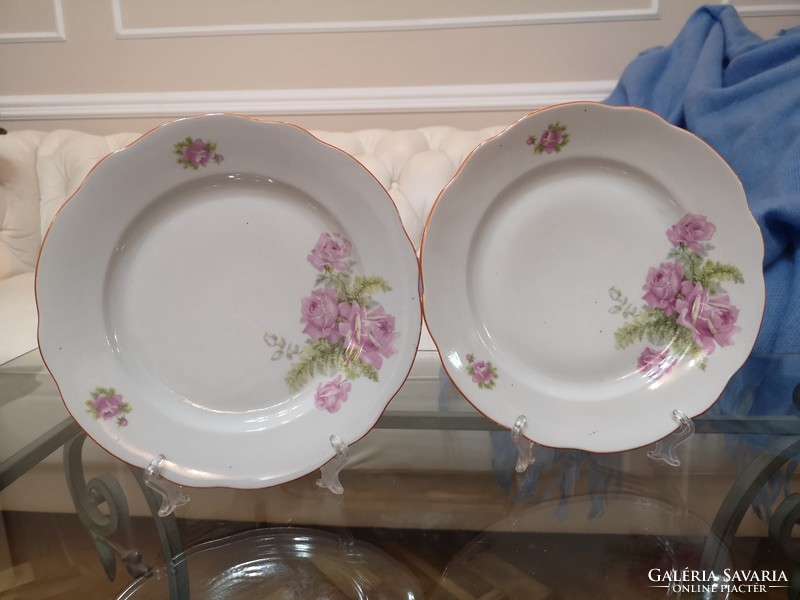 Antique, zsolnay, old rose plates