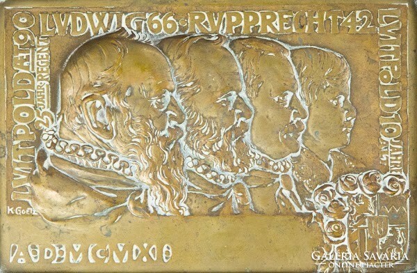 Négy generáció ünneplése, 1911 bronz emlék plakett - 50863