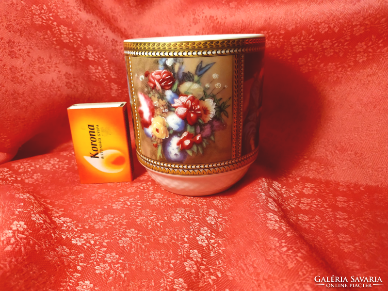 Beautiful porcelain tea cup, glass