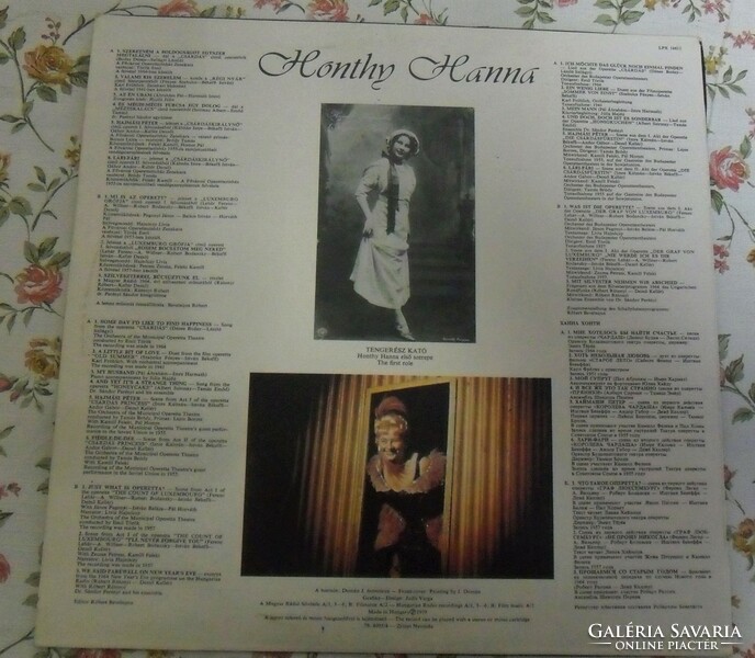 Honthy Hanna bakelit nagy lemez. 1979-es kiadás.