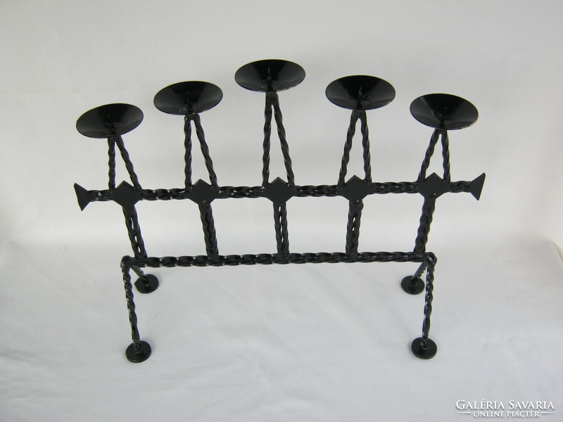 Five-branch metal candle holder 32x25 cm