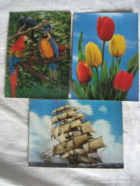 Retro 3d postcards