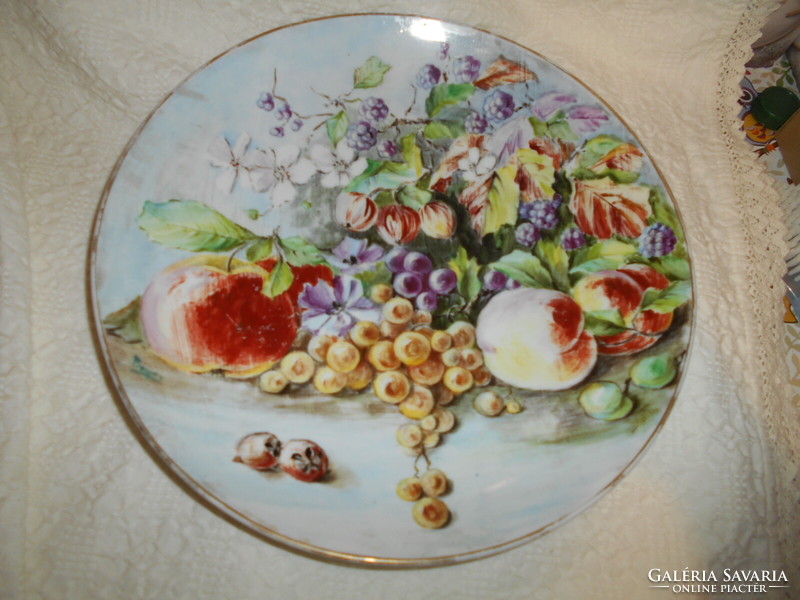 Hand-painted large wall bowl 30 cm diameter - painter's sign
