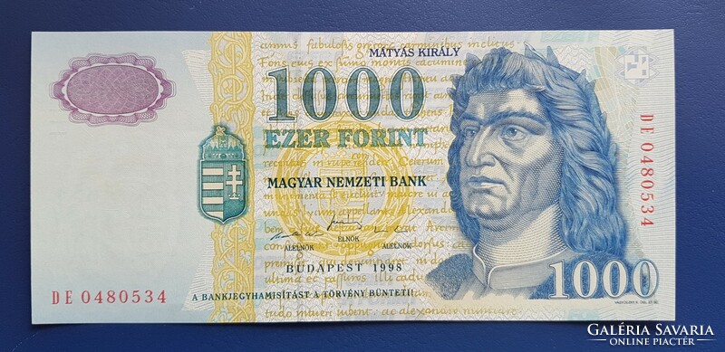 1998 évi 1000 forint DE tökéletes UNC 534