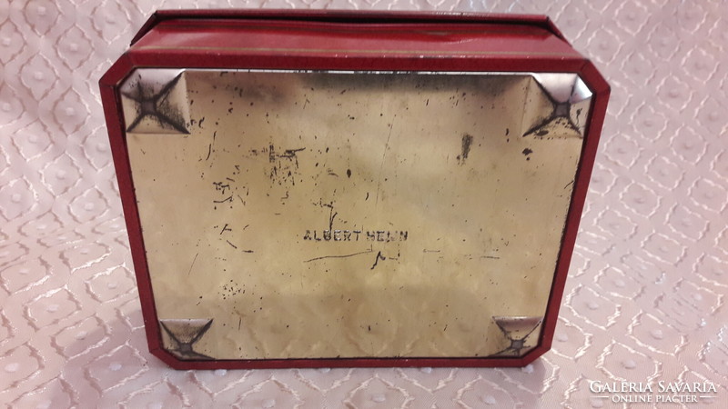 Old horse drawn carriage metal box, tin box (m3392)