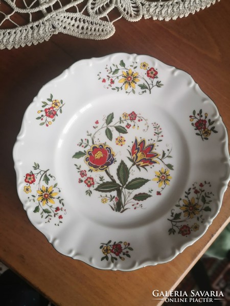 Bavarian, enamel-painted porcelain plate, Bavaria