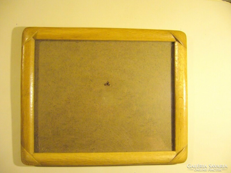 Retro design Képkeret fából fényképtartó üvegezett asztalra-falra szép állapot-MPL csomagautomata is