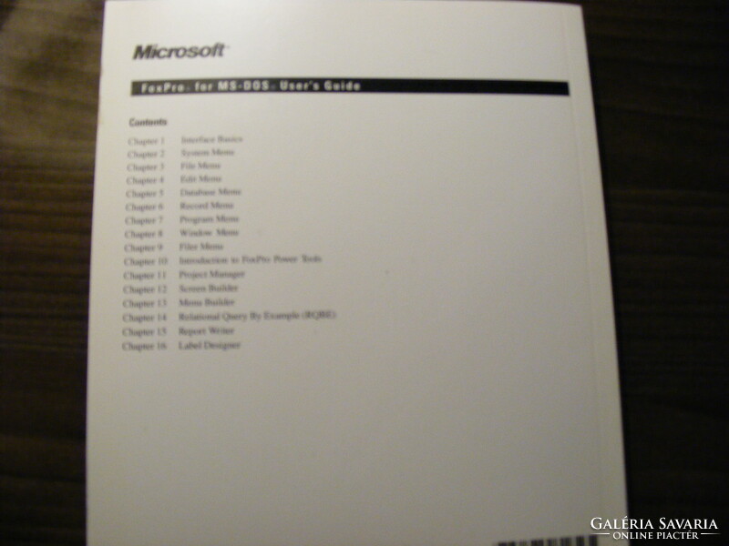 User's Guide Microsoft FoxPro Ms Dos angol nyelven
