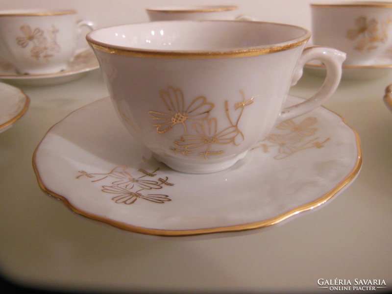 Coffee set - 12 pcs - until 1945 - ms - 0.5 dl - plate 10.5 cm - porcelain - perfect