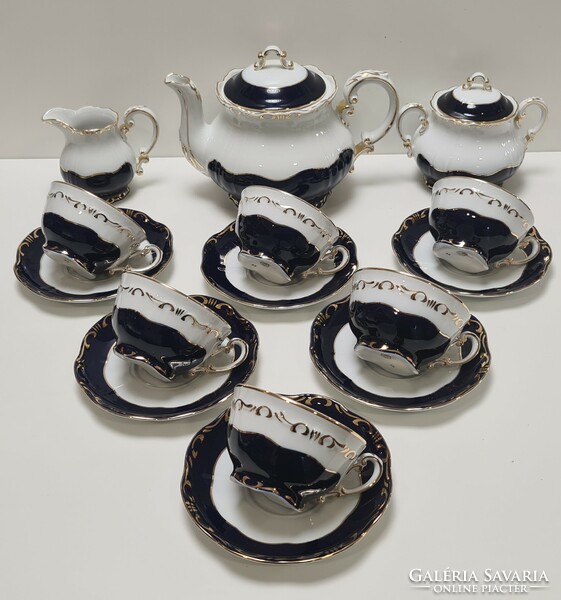 Zsolnay Pompadour III 6 személyes teakészlet / teás készlet