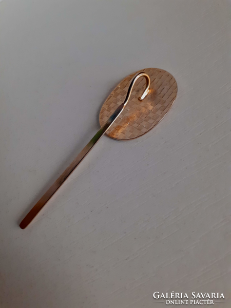 Gold plated fire enamel bookmark in nice condition