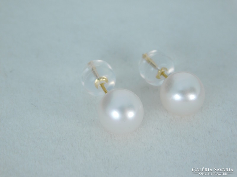 Akoya pearl 18k gold earrings