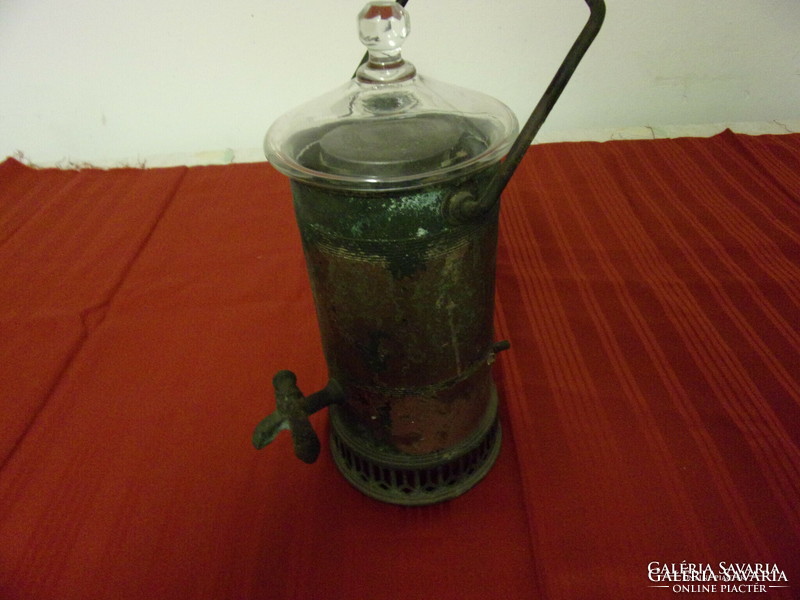 Old electric samovar with glass top