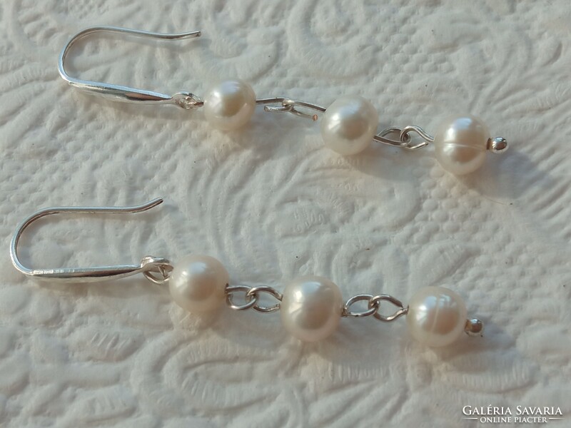 Freshwater pearl 925 sterling silver earrings