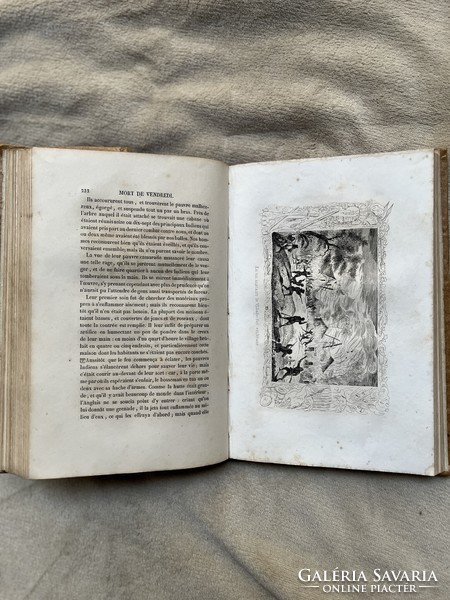 Daniel Defoe - Robinson Crusoe kalandjai 1835, első kiadás, francia nyelven