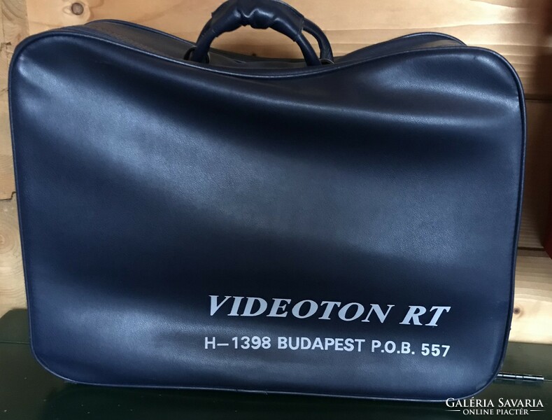 Videoton advertising faux leather suitcase