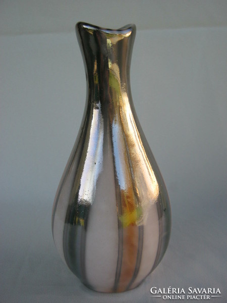 Ceramic craftsman retro striped vase