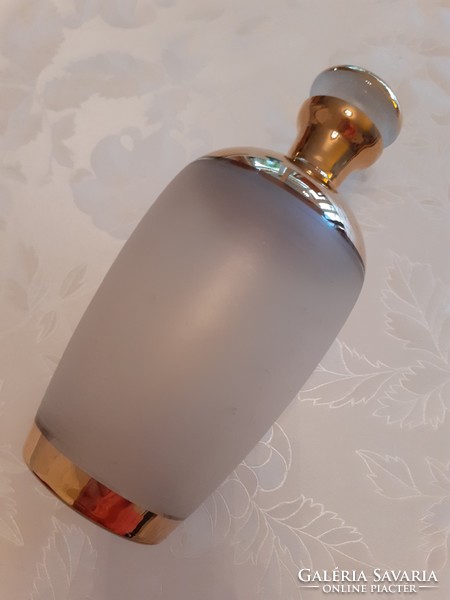 Gilded decorative glass with old Czech beverage glass stopper