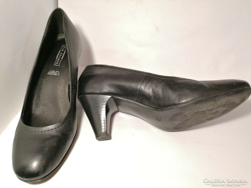 5Th avenue black leather shoes (961)